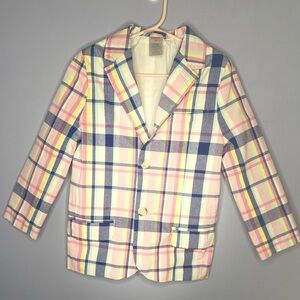 Gymboree Pink and Blue Blazer Classic Plaid Design